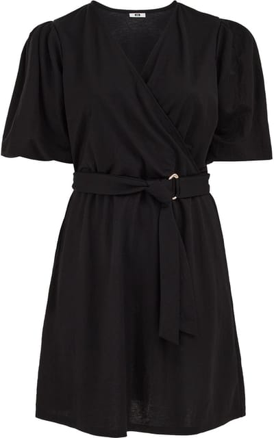 WE Fashion Dames jersey jurk met ballonmouwen - Curve