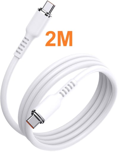 Ntech USB C Kabel 2m – usb c naar usb c 60W kabel geschikt voor Apple CarPlay, Powerbanks, Auto Accessories /Samsung A56/ A36/A26/S25 Ultra/S25 FE/A17/A16/ Tab A11 Plus / S24 Ultra / S24 FE / iPhone 17 / 17 Pro / 15 / 15 Pro / 16 / 16 Pro Max