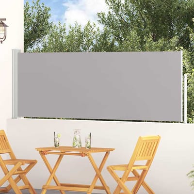 vidaXL - Tuinscherm - uittrekbaar - 100x314 - cm - grijs