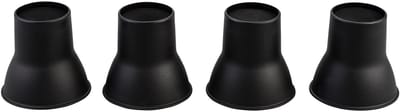 Bed- en stoelverhoger - Elephant Feet - Stylistische vorm - Duurzaam - set van 4 stuks - Verhoogt 9 cm - Zwart