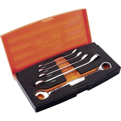 Bahco 1RM/S5 Steek-ringratelsleutelset 5-delig Sleutelbreedte (metrisch) 8 - 19 mm