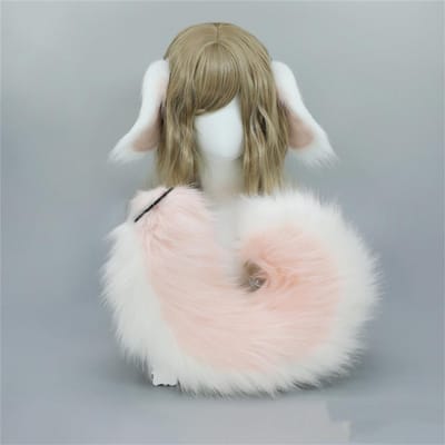 12 Stijlen 2 Stuks/Set Pluizige Anime Hondenoor Hoofdband Staart Cartoon Comic-Con Cosplay Kostuum Accessoires Pluche Dierenoor Staart ear and tail