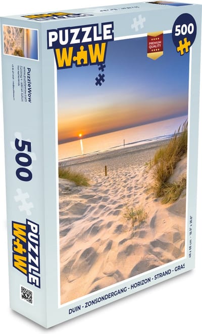 Puzzel Duin - Zonsondergang - Horizon - Strand - Gras - Legpuzzel - Puzzel 500 stukjes
