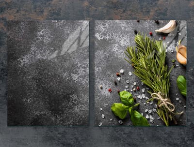 TMK ArtDeko Serie - Glazen Beschermplaat - 85x52 cm - Przyprawy - Vaatwasserbestendig