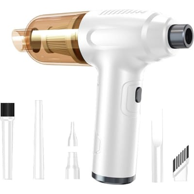 Auto draadloze stofzuiger 2 in 1 multifunctionele luchtblazer Handheld Dust Buster Inflatorpomp white
