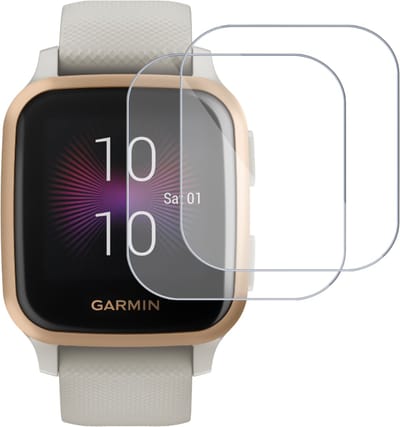 2x Screenprotector geschikt voor Garmin Venu Sq - Folie Screen Protector geschikt voor Garmin Venu Sq