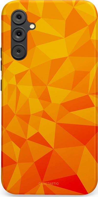 Casetastic Hoesje Geschikt voor Samsung A34 (5G) - Stijlvolle Beschermende Duo-layer Case - Citrus Polygoon