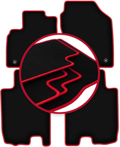 CARLUX-RED automatten voor: Honda Jazz III hatchback (2011-2014)