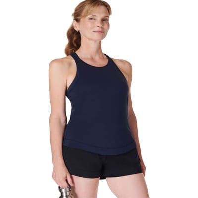 Sweaty Betty Breathe Easy Run Tank Top BLAUW - Maat M
