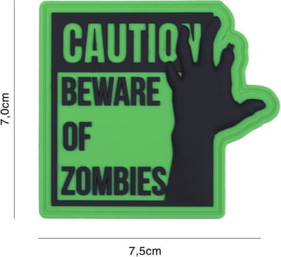 Embleem 3D PVC Caution Groen