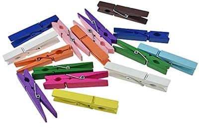 Kleurrijke Houten Wasknijpers - Stevige, Duurzame 16-Pack voor Wasserij en Doe-Het-Zelf Projecten