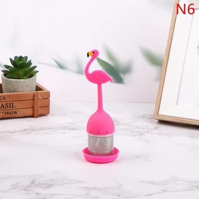 Fruit Thee Infuser Roestvrij Staal Thee Bal Blad Thee Zeef Ontworpen Voor Brouwapparaat Kruiden Specerijen Filter Kookruimte Gereedschap 1 Stuks Flamingo