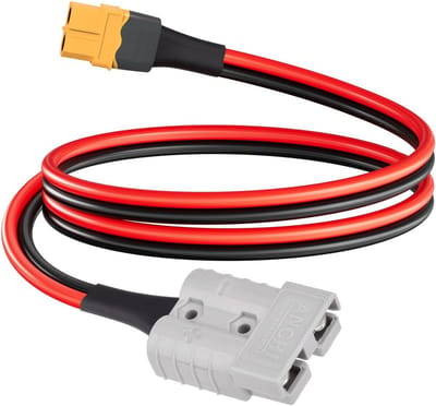 10AWG 60cm Accu Kabel: Anderson SB50 naar XT60 Vrouwelijk - Voor Zonnepanelen en RC Batterijen
