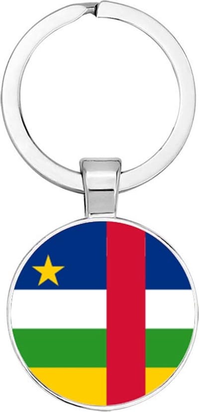 Akyol - Centraal Afrikaanse Republiek Sleutelhanger - Centraal Afrikaanse Republiek- Toeristen - Must go - Central African Republic travel guide - Accessoires - Cadeau - Gift - Geschenk - 2,5 x 2,5 CM