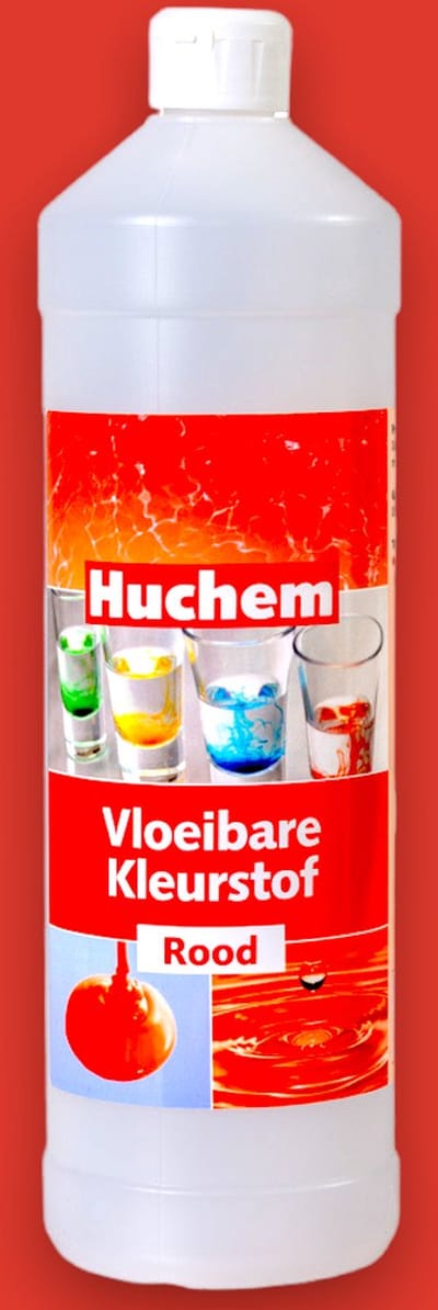 Kleurstof | Vloeibaar | 1L | Kleurmiddel | Pigment | Colour | Fles | Bottle | Rood
