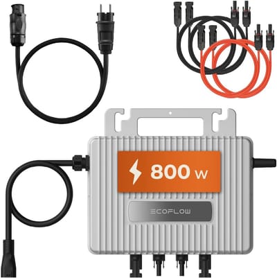 Micro-omvormer - Zonne-omvormer PV - Energie Opwekken - Dubbele MPPT - 800 W - Zwart