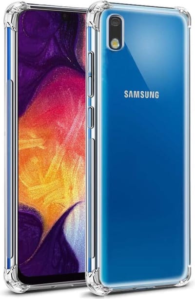 Shockproof Flexibele achterkant Silicone hoesje transparant Geschikt voor: Samsung Galaxy A10