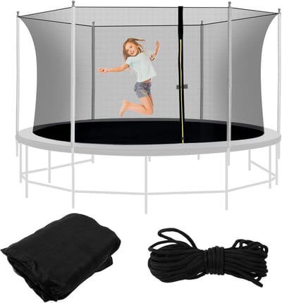 Trampolinenet Vervangend Veiligheidsnet voor Grondtrampoline 244, 305 en 366 cm