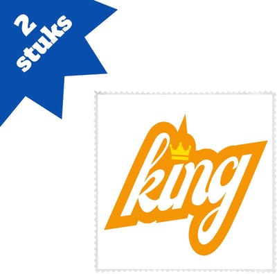 Akyol - king brillendoekjes - Koning - een koning - verjaardagscadeau - kroontje - kado - gift - geschenk - 17,8 bij 17,8 cm - 2 stuks