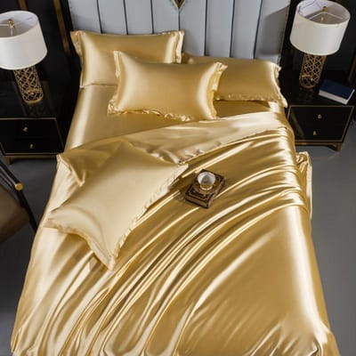 High End Huis Emulatie Zijde Satijn Beddengoed Set Luxe Eenpersoons Tweepersoons Dekbedovertrek Set Hoge Kwaliteit King Queen Size Beddengoedsets 150x200cm 1pc cover
