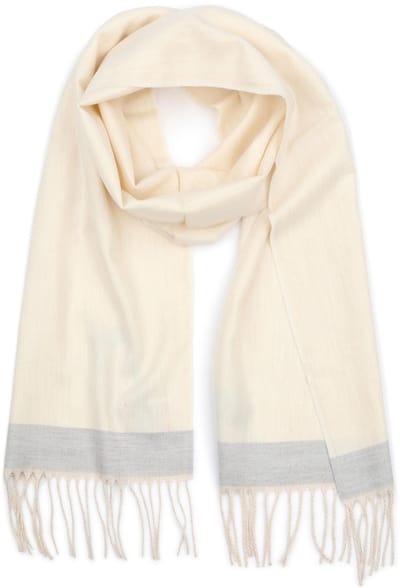 Suitable Sjaal Softfeel Ecru - Maat - Heren - Dames en Heren - 175 x 25 cm - mannen - Effen