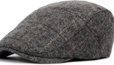 Heren Baret - Hoge Kwaliteit Wollen Hoed voor Herfst en Winter - Klassieke Visgraat Platte Pet voor Kunstenaars en Schilders - Modieuze Hoed voor Mannen