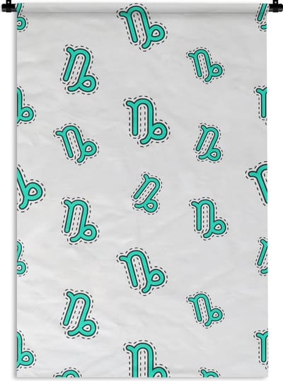 Wandkleed - Wanddoek - Steenbok - Design - Astrologie - 60x90 cm - Wandtapijt