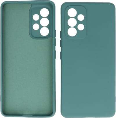 Hoesje Geschikt voor Samsung Galaxy A23 - Fashion Telefoonhoesje Backcover - Siliconen Hoesje - Donker Groen