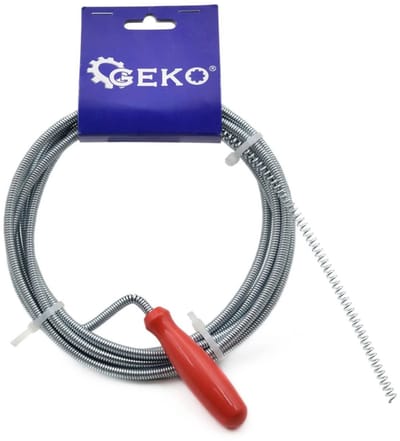 GEKO Flexibele afvoerontstopper - 6 mm diameter - 3 m lengte - Geschikt voor bochten en verstoppingen