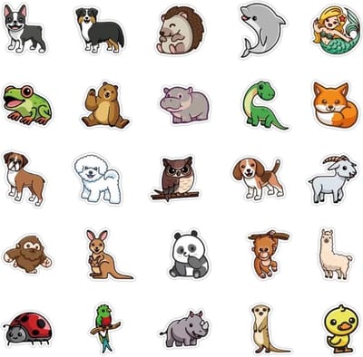 New Age Devi - Assortiment 100 stuks Dierenstickers Dieren Divers