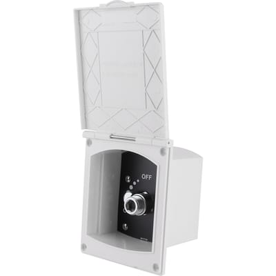 Boîte de Douche Extérieure RV 1 2in Interface Entrée et Sortie Blanc pour Caravane RV Bateau Camping-car Sans Pommeau et Tuyau de Douche white