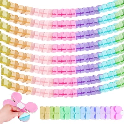 Papieren slinger Macarons 8 stuks – carnaval slingers – 3M papieren slingers – hangende decoratie – party guirlandes – verjaardag bruiloft feestslingers