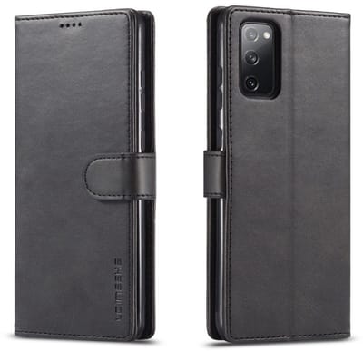 LC.IMEEKE Hoesje - Geschikt voor Samsung Galaxy S20 FE Hoesje - LC.IMEEKE Luxe Book Case - Zwart