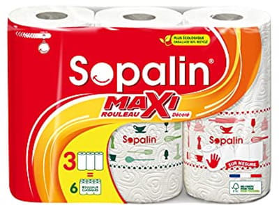 Maxi-papieren handdoeken met 3-laags materiaal – 80% gerecycled kunststof – FSC-gecertificeerd – 2 keer langer gebruik