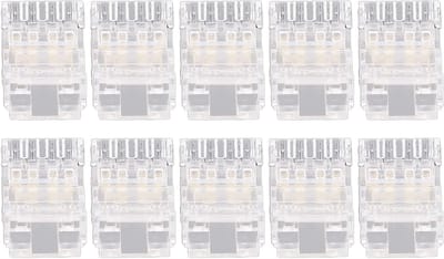 10 Stuks Solderless LED Strip Connectoren, 4 Pin 10mm Transparante Verbinding voor Verlichting en Track Lighting
