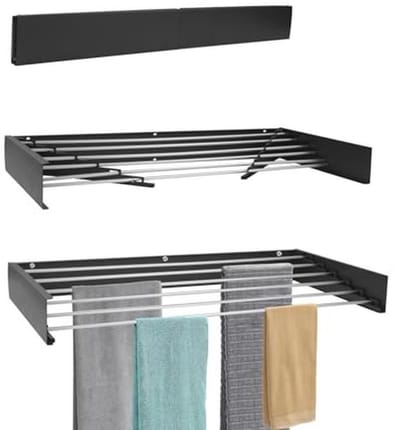 Opvouwbaar Wandwasrek voor Binnen en Buiten - Ruimtebesparend Droogrek met Elegant Design (100 cm)