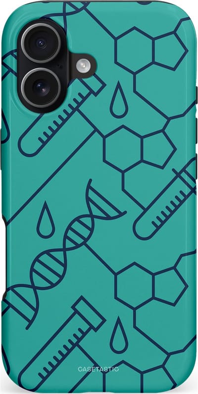 Casetastic hoesje geschikt voor Apple iPhone 17 - MagSafe - Dubbellaagse bescherming - DNA Creaties - Fashion Case - Turquoise