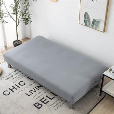 Effen Kleur Slaapbankhoes All-Inclusive Opvouwbare Bankhoezen Voor Woonkamer Strakke Wikkel Bankhoes Zonder Armleuning Funda Bank 120-150cm