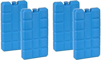 HI Koelblokken - Set van 6x stuks koelelementen - blauw - 8 x 15 x 2 cm - 200 gram - voor koeltas/koelbox