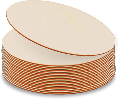 Houten schijven - Multiplex cirkels - Doe-het-zelf projecten - Gladde afwerking - 20 stuks 15 cm - Natuurlijk hout