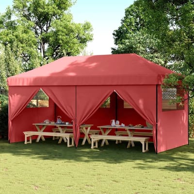 Opvouwbare Partytent - Feesttent met Wanden - Buitenfeesten Organiseren - Waterdicht UV-Bescherming - Pop-up Design - Rood
