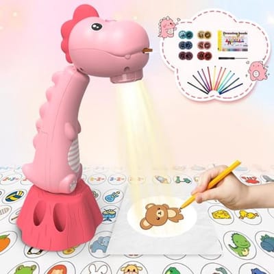 Tekenprojector voor Kinderen met Dia en Kleurenborstels - Creatief Teken- en Schilderspeelgoed