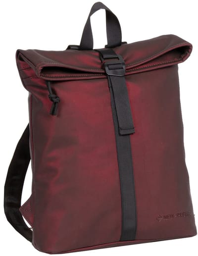 New Rebels Mart Los Angeles Metallic Burgundy 7L Rolltop Rugzak Waterafstotend Mini Rugtas