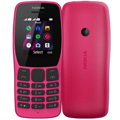 Gereviseerde Nokia Originele Nokia 110 (2019) Dual SIM mobiele telefoon Simple Set roze