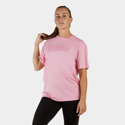 ZEUZ Dames Oversized Sportshirt – Fitness T-Shirt - Roze - S