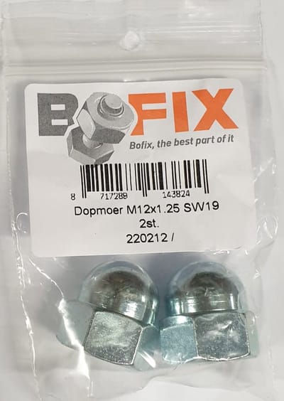 Bofix Voorasmoer E-bike M12 x 1.25 met voorwielmotor (2st)