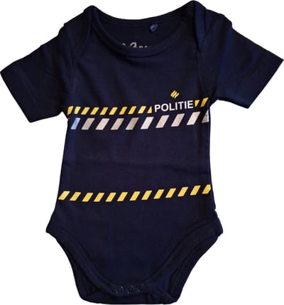 Fun2wear - baby- politie Uniform - romper - korte mouw - maat 50/56