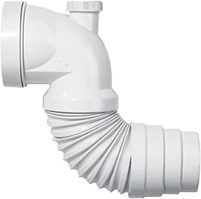Witte wc-bril met afvoergarnituur