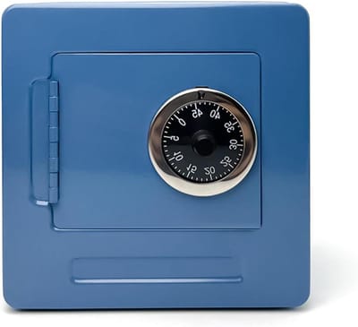 Dailygoods - Kluis en Slotdoos - Elektronische Kluis - Veiligheid voor Thuis - Blauw - Geldkluis met Code - Beveiliging voor Thuisgebruik - Compact Model