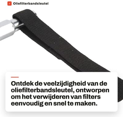 Dailygoods- Oliefilterbandsleutel Duurzaam Staal - Nylon Band - Geschikt voor Filters Onder 120 Mm - Aangedreven met Ratelsleutel - Veelzijdige Toepassing - Eenvoudig Werken - Filtersleutel